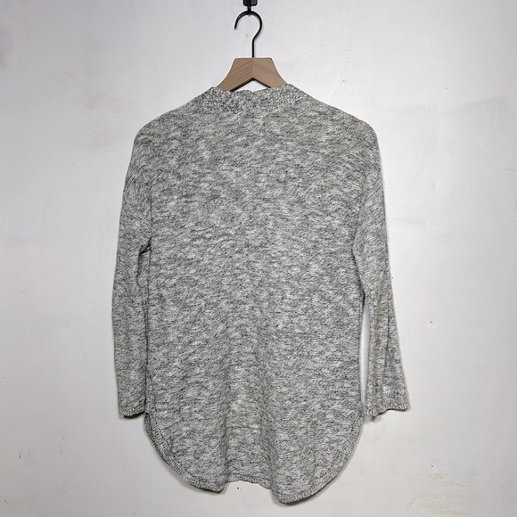 Old Navy Womens Gray White Knit Open Front Cardigan Long Sleeve Sweater Size S - Picture 4 of 10